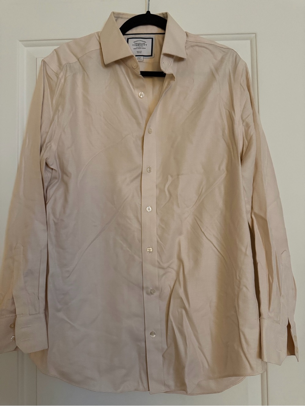 Slim Fit Men's Dress Shirt in Peach